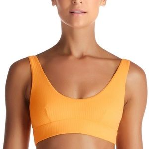 Vitamin A Sunflower EcoRib Sienna Bikini Top NWT